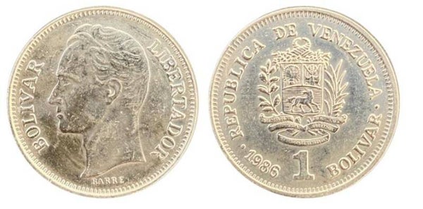 Venezuela 1 Bolivar 1986 (AMERICA)