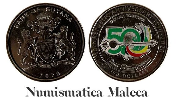 Guyana 100 Dollar 2020, Kmnew Unc
