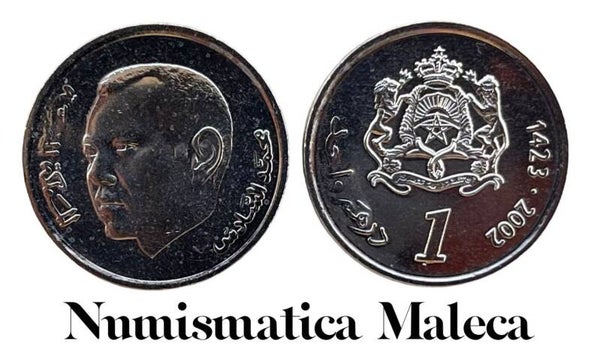 Marruecos 1 Dirhmas 2002, y117 Unc