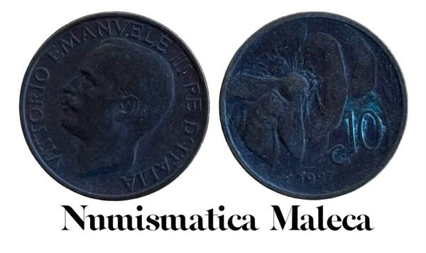 Italia 10 Centesimos 1927, Km60 Circ