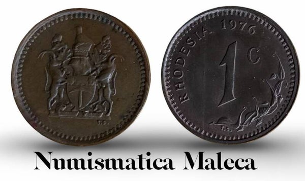 Rhodesia 1 CEnts 1976, Km10 XF