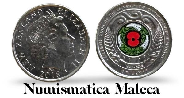 Nueva Zelanda 50 Cents 2018, Km397 Aunc