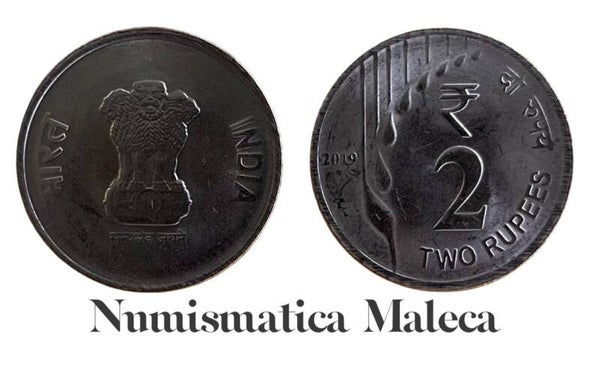 India 2 Rupees 2019, Unc