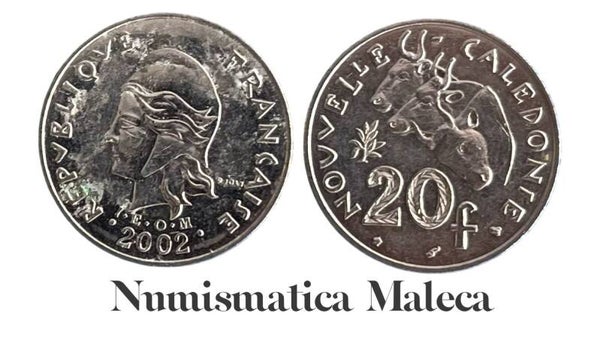 Nueva Caledonia 20 Francs 2002, Km12 Xf