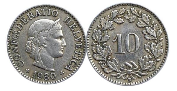 Suiza 10 Rappen 1938 (EUROPA)