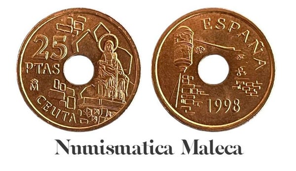 España 25 Pesetas 1998, Km990 Unc