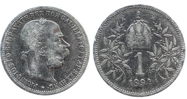 Austria 1 Corona 1894 plata (EUROPA)