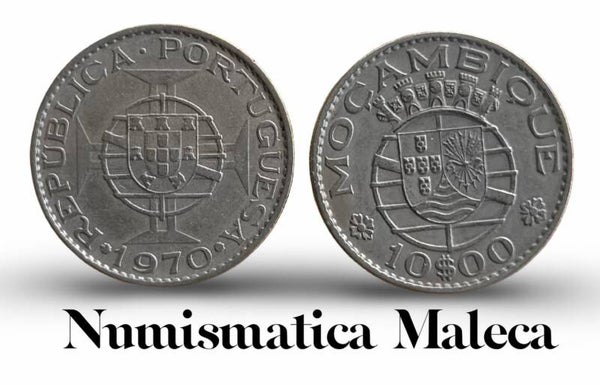 Mocambique 10 Escudos 1970, Km79b Fina