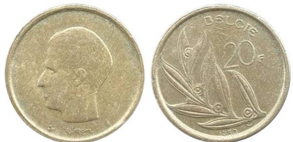 Belgica 20 Franc 1980  (EUROPA)