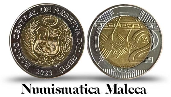Peru 2 Soles 2023, Km401 Unc