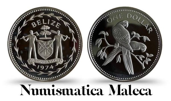 Belize 1 Dollar 1974, Km43 Proof Unc