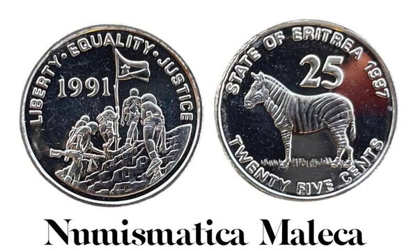 Eritrea 25 Cents 1997, km46 Unc