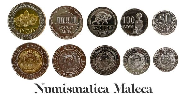 Uzbequistan Set 5 Monedas Unc