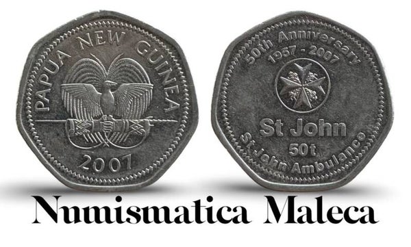 Papua Nueva Guinea 50 Toea 2007, Km53 XF