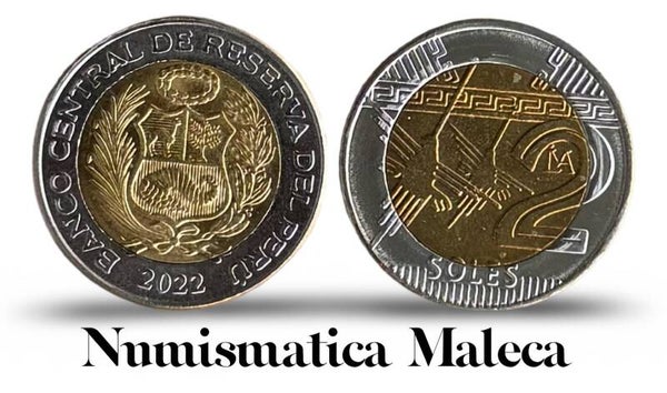 Peru 2 Soles 2022, Km401 Unc