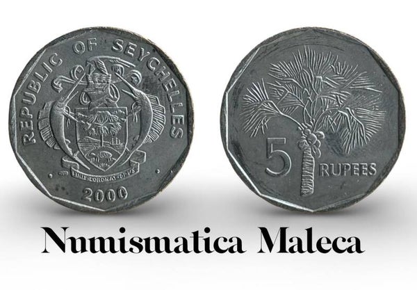 Seychelles 5 Rupees 2000 Km51.2 XF