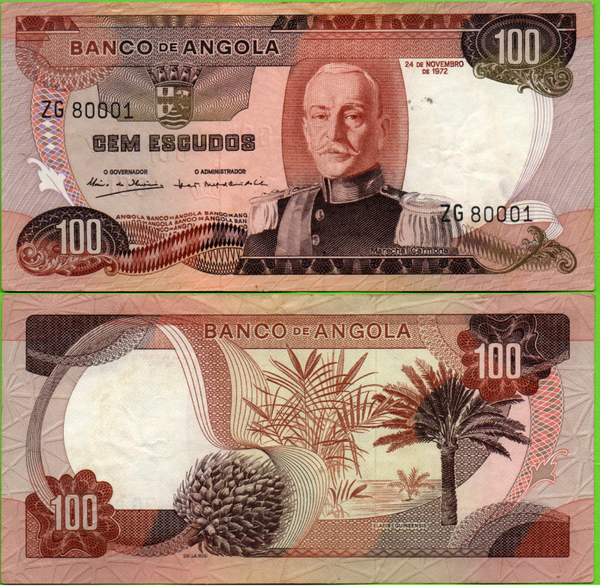 Angola 100 Escudos 1972, P-101 xf (ZG80001)