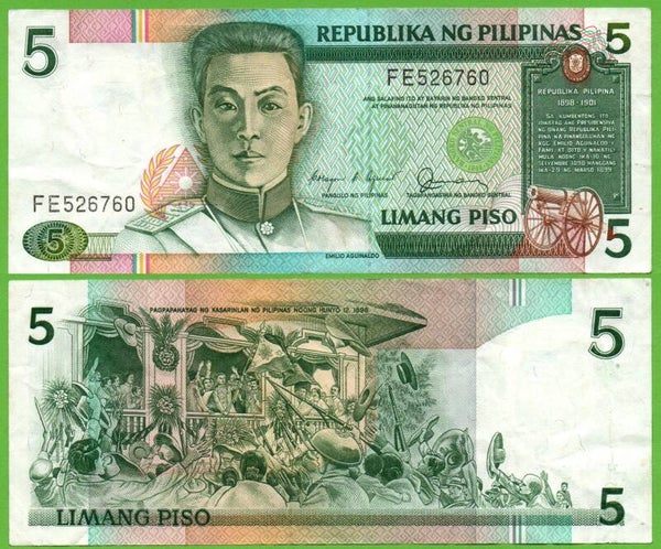 Filipinas 5 Piso 1985, P-168c Xf