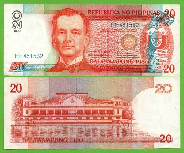 Filipinas 20 Piso 1999, P-182c XF-VF