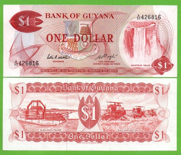 Guyana 1 Dollar 1983, P-21e Unc