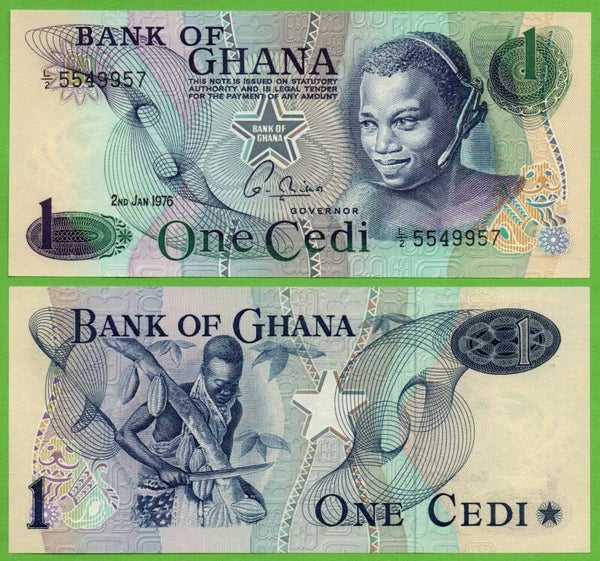 Ghana 1 Cedis 1976, P-13 Unc