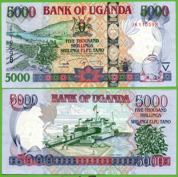 Uganda 5000 Shilling 2009, P-44 Aunc