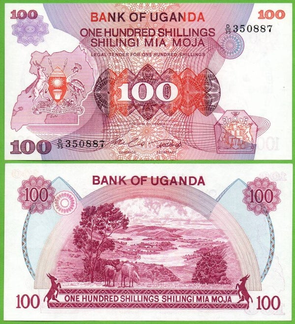 Uganda 100 Shilling 1982, P-19 Unc