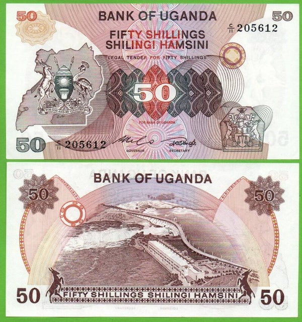 Uganda 50 Shilling 1982, P-18a Unc