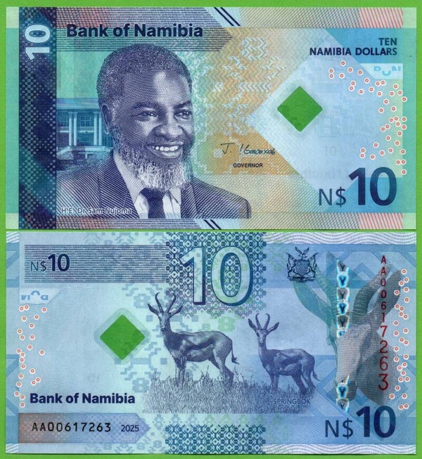 Namibia 10 Dollar 2025, P-new Unc