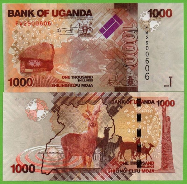 Uganda 1000 Shilling 2022, P-49g Unc