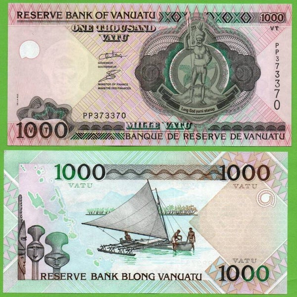 Vanuatu 1000 Vatu 2002, P-10B Unc