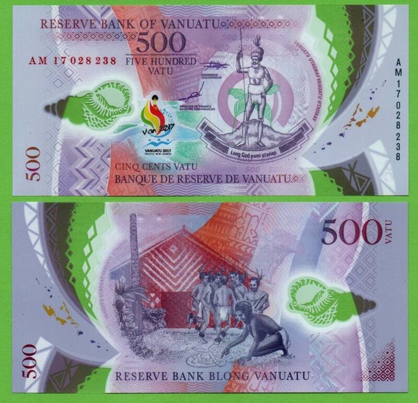 Vanuatu 500 Vatu 2017, P-w20 Unc
