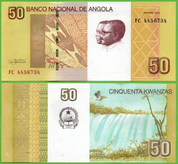 Angola 50 Kwanzas 2012, P-152 Unc