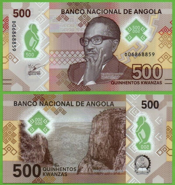 Angola 500 Kwanzas 2025 P-161b Unc