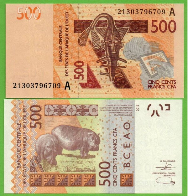 Estados Del Africa Oeste 500 Francs 2021, P-119a (A)  Unc