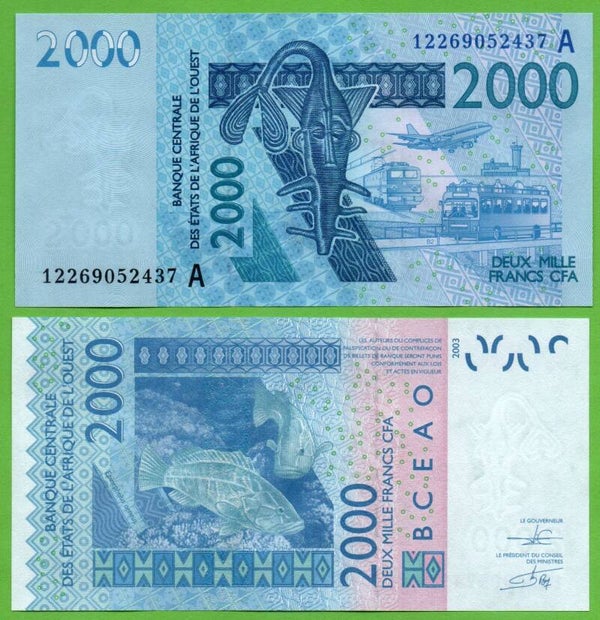Estados Del Africa Oeste 2000 Francs 2012, P-116AI (A) Unc