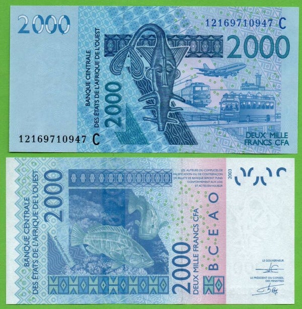 Estados Del Africa Oeste 2000 Francs 2012, P-316CI (C)