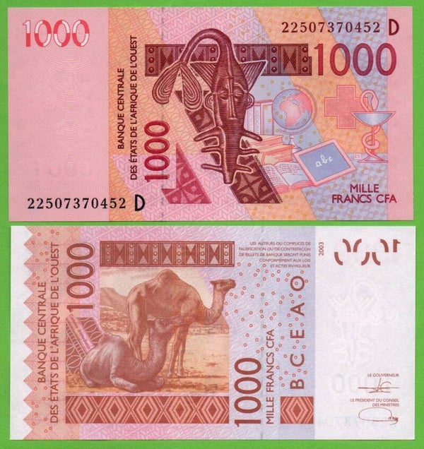 Estados Del Africa Oeste 1000 Francs 2022, P-415d (D)Unc