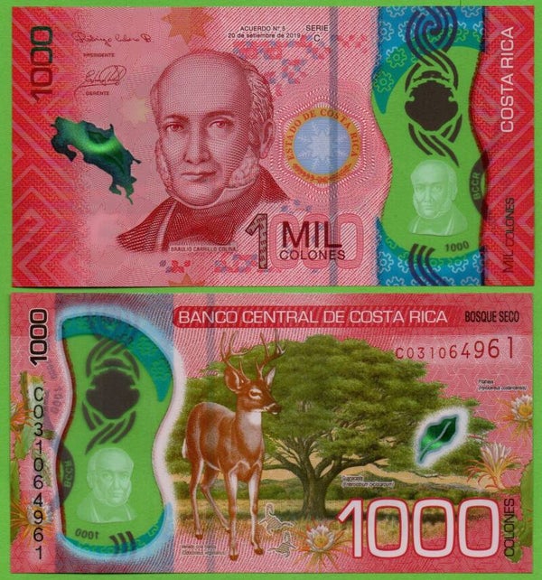 Costa Rica 1000 Colones 2019, P-280 Unc
