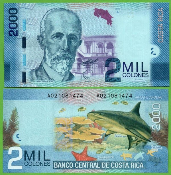Costa Rica 2000 Colones 2009, P-275a Unc