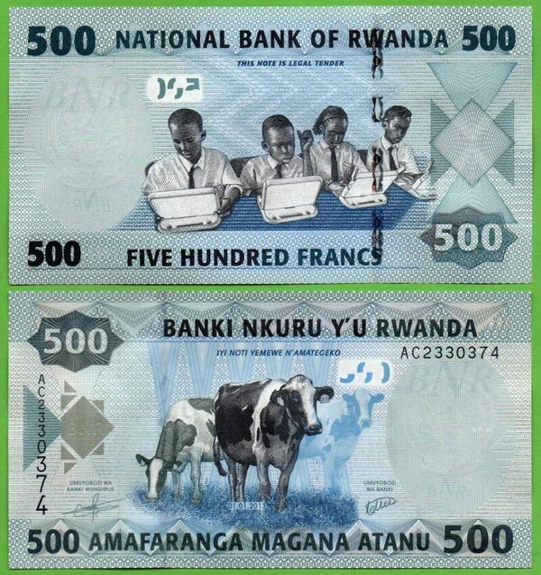 Rwanda 500 Francs 2013, P-38 Unc
