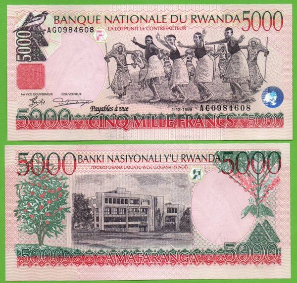 Rwanda 5000 Francs 1998, P-28 Unc