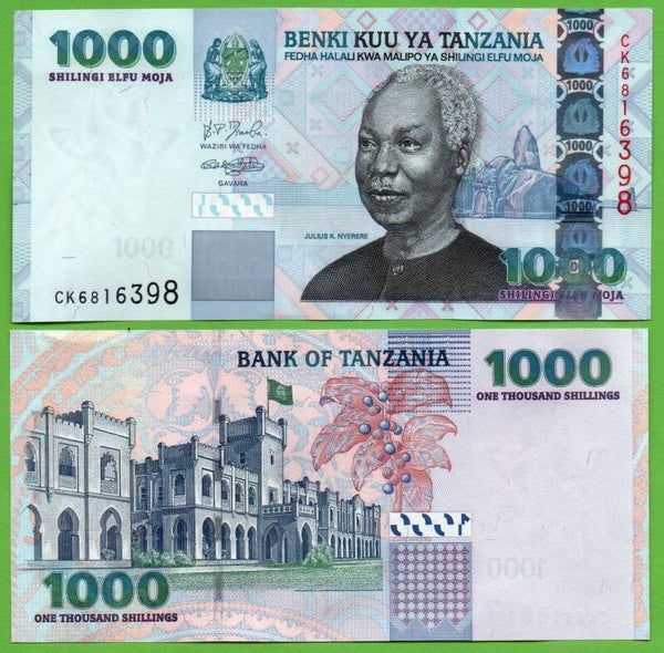 Tanzania 1000 Shillingi 2003, P-36 Unc