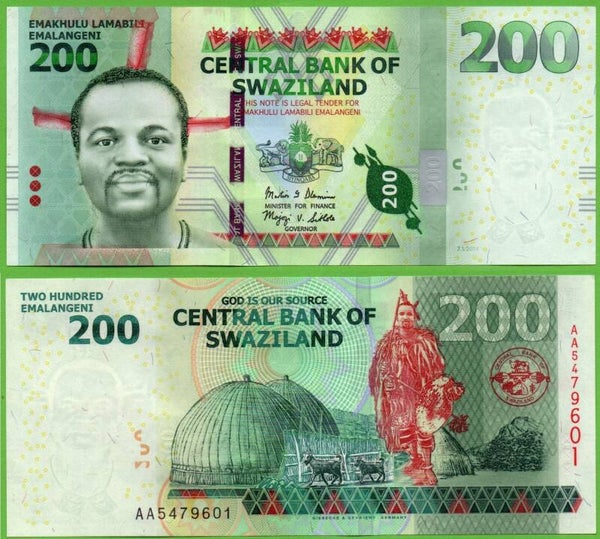Swazilandia 200 Emalangeni 2014, P-40b Unc