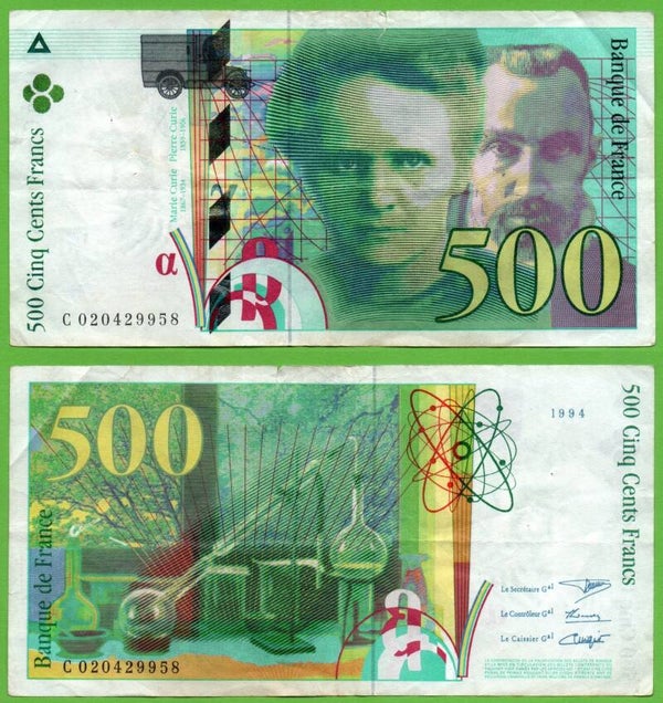 Francia 500 Francs 1994, P-160 VF