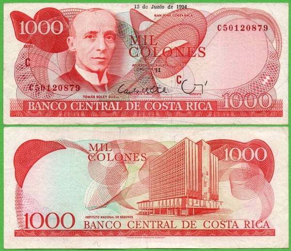 Costa Rica 1000 Colones 1994, Prefix-C Xf