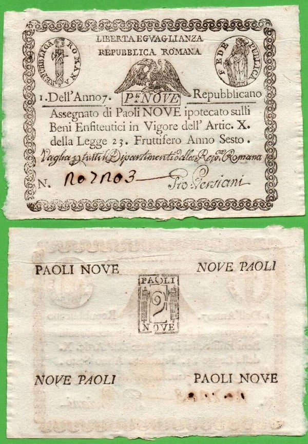 Vaticano 9 Paoli 1798, P-s539 Xf