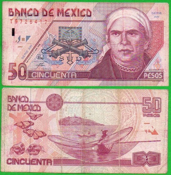 Mexico 50 Pesos 1998, P-107c Preix-aw Vf