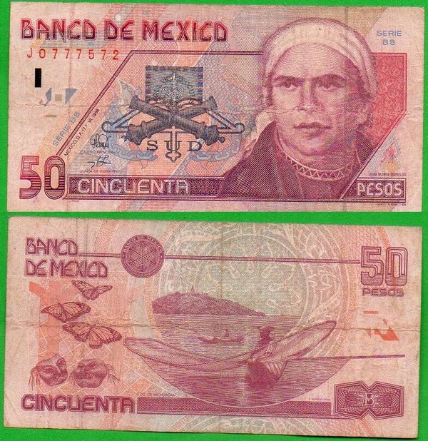 Mexico 50 Pesos 1998, P-107c Preix-BS  Vf