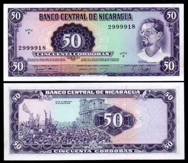 NICARAGUA 50 CORDOBAS 1979, P-131 UNC